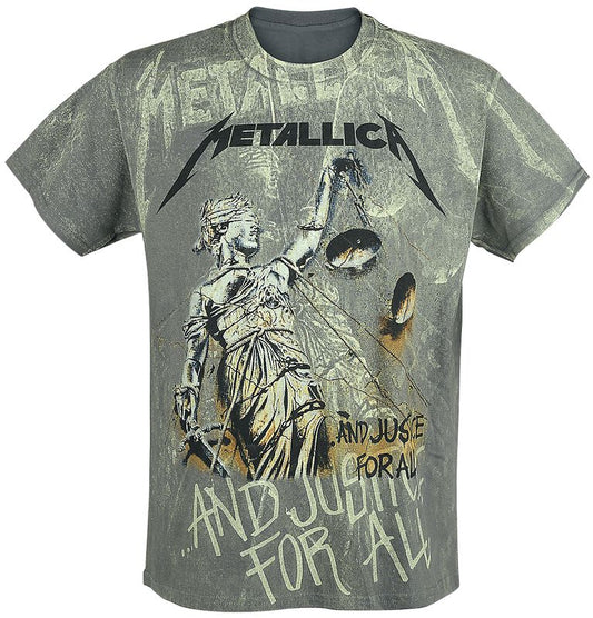 "... And Justice For All - Neon Backdrop" T-Shirt charcoal