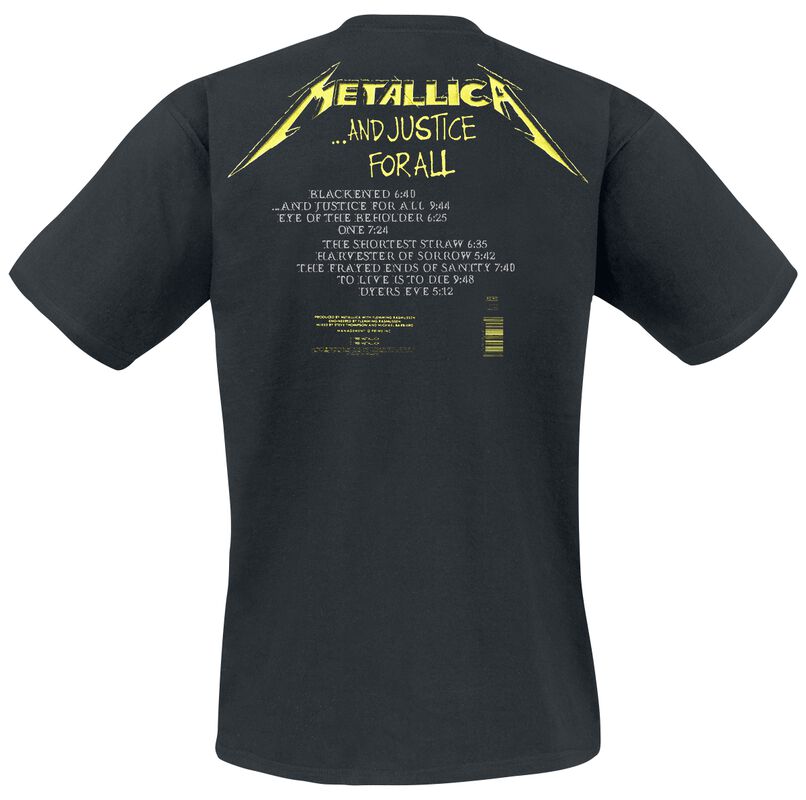 "...And Justice For All - Tracklist" T-Shirt black