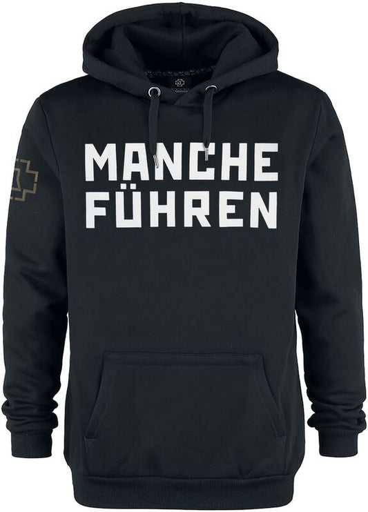 "Manche führen" Hooded sweater black