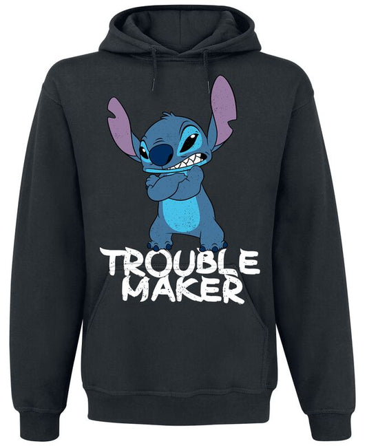 "Stitch - Trouble Maker" Hooded sweater black