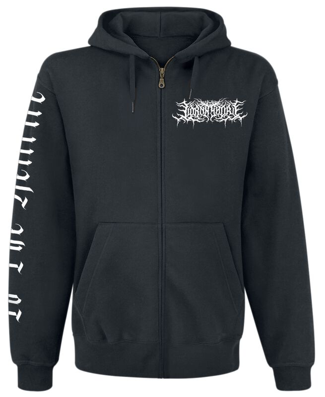 "To The Hellfire" Hooded zip black