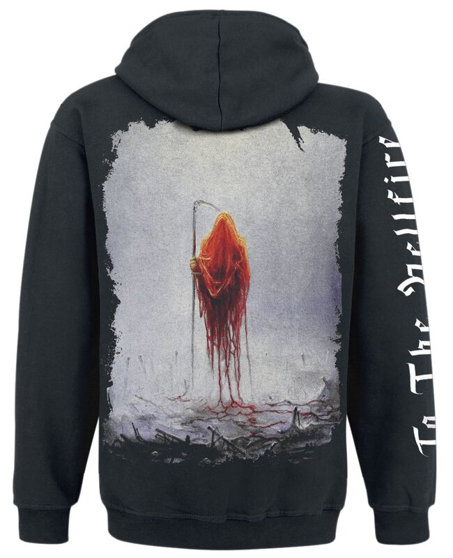 "To The Hellfire" Hooded zip black